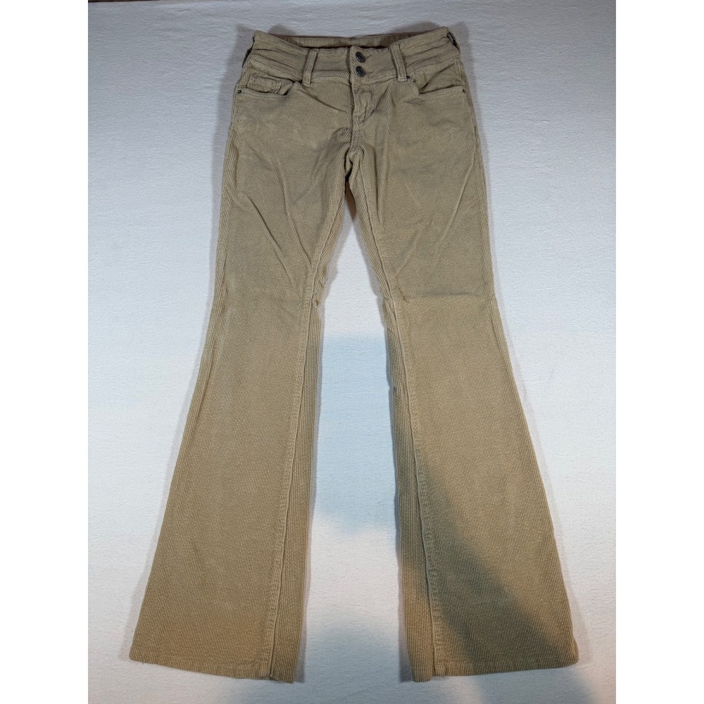 PacSun Low Rise Bootcut Corduroy Pants Tan Beige Size 26 Y2K Style
